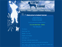 Tablet Screenshot of karbetkennel.com